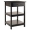 Contemporary Home Living Wooden 2-Shelf Printer Stand - 30.75" - Black